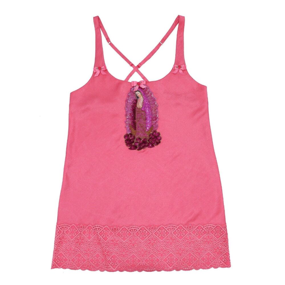 Pink Sequin Lace Mini Dress Bow Coquette Y2K Festival Rare Cute Sleeveless Small
